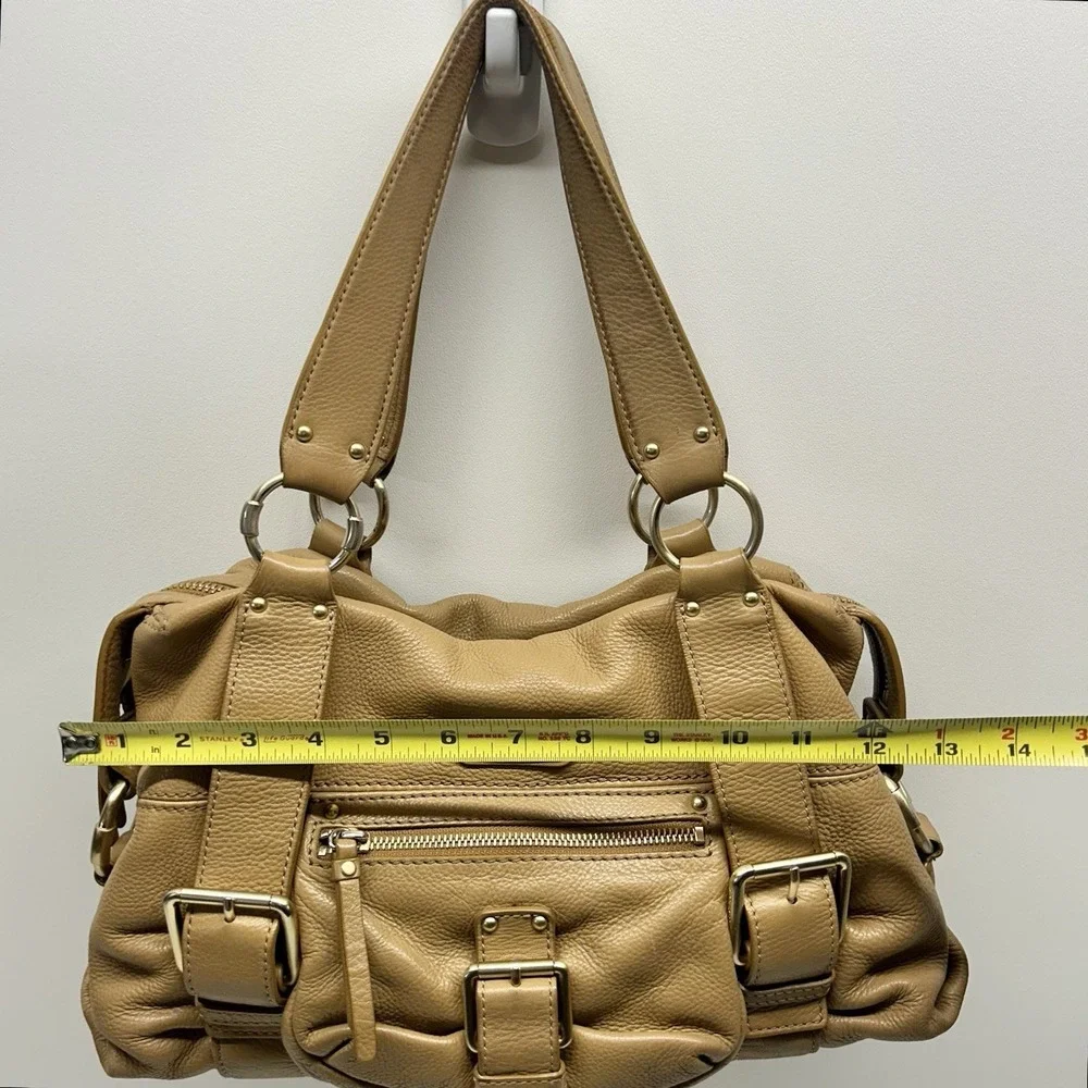 Michael Kors Austin Pebbled Leather Satchel Bag Hobo Shoulder Bag‎ Gold Hardware